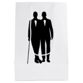 Gay Wedding Grooms Medium Cadeauzakje (Achterkant)