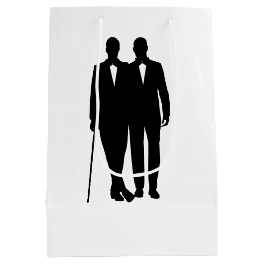 Gay Wedding Grooms Medium Cadeauzakje (Achterkant)