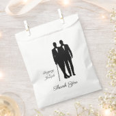 Gay Wedding Grooms met Names Dank je Bedankzakje (Geknipt)