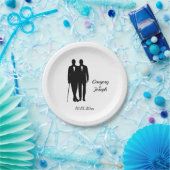 Gay Wedding Grooms Papieren Bordje (Feest)