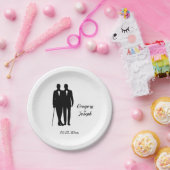 Gay Wedding Grooms Papieren Bordje (Feest)