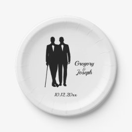 Gay Wedding Grooms Papieren Bordje