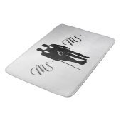 Gay Wedding Grooms Silver Bath Mat (Gekanteld)