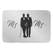 Gay Wedding Grooms Silver Bath Mat (Voorkant)