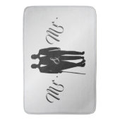 Gay Wedding Grooms Silver Bath Mat (Voorkant Verticaal)