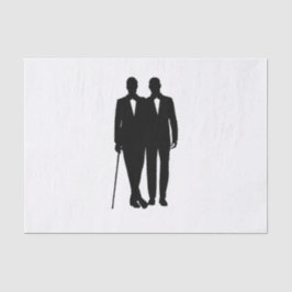 Gay Wedding Grooms Tissuepapier