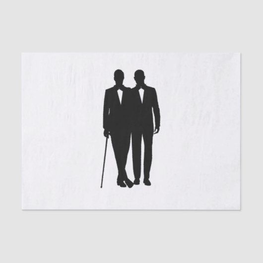 Gay Wedding Grooms Tissuepapier (Voorkant)
