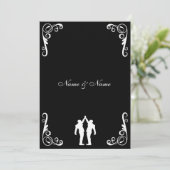 Gay Wedding Invitation - Groom en Groom Kaart (Staand voorkant)
