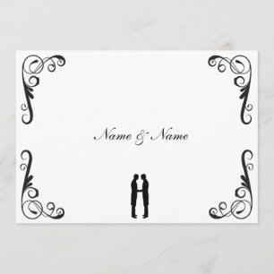 Gay Wedding Invitation - Groom en Groom Kaart