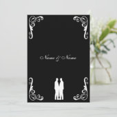 Gay Wedding Invite - Twee Grooms Kaart (Staand voorkant)