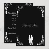 Gay Wedding Invite - Twee Grooms Kaart (Voorkant / Achterkant)