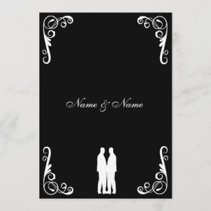 Gay Wedding Invite - Twee Grooms Kaart