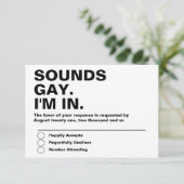 Gay Wedding klinkt gay in RSVP (Staand voorkant)