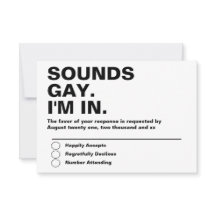 Gay Wedding klinkt gay in RSVP