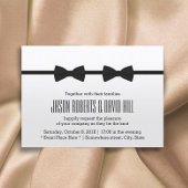 Gay Wedding Minimalist Classic Bow Stropdas Mr. &  Kaart