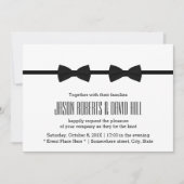 Gay Wedding Minimalist Classic Bow Stropdas Mr. &  Kaart (Voorkant)