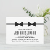 Gay Wedding Minimalist Classic Bow Stropdas Mr. &  Kaart (Staand voorkant)
