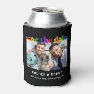 Gay Wedding Rainbow Save the Date Photo Koelbox Blikjeskoeler