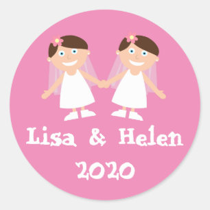 Gay Wedding Ronde Sticker