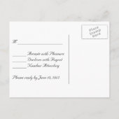 Gay Wedding RSVP Uitnodiging Briefkaart (Achterkant)