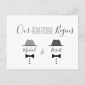 Gay Wedding Save the Date Aankondigingskaart (Voorkant)