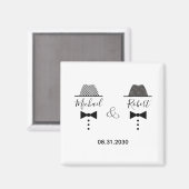 Gay Wedding Save the Date Magneet (Voorkant / Achterkant)