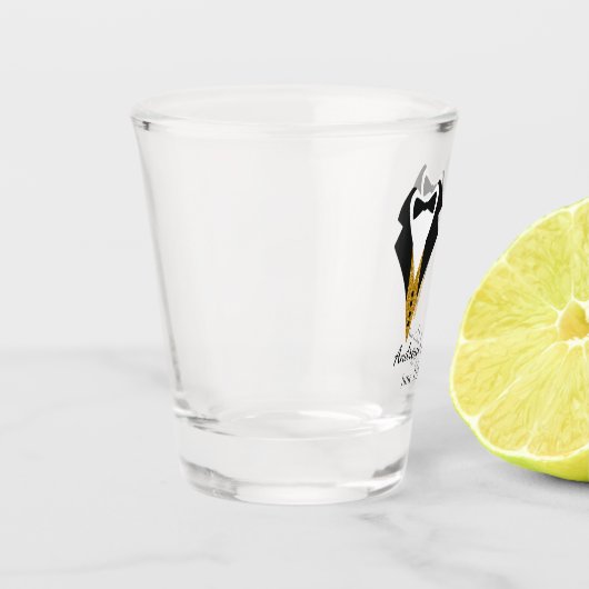 Gay Wedding Shot Glass met Matching Tuxedos Shot Glas (Links)