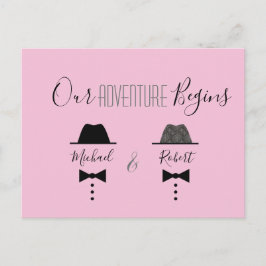 Gay Wedding sparen de Datum Uitnodiging