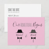 Gay Wedding sparen de Datum Uitnodiging (Voorkant / Achterkant)