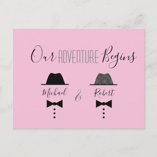 Gay Wedding sparen de Datum Uitnodiging (Voorkant)