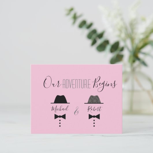 Gay Wedding sparen de Datum Uitnodiging (Staand voorkant)