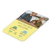 Gay Wedding sparen de Datum Uitnodiging Magneet (Linkerzijde)