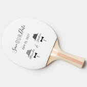 Gay Wedding sparen de Datum Uitnodiging Tafeltennisbatje (Zijkant)