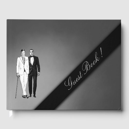 Gay Wedding Sultry Silver Guest Book Gastenboek (Voorkant)