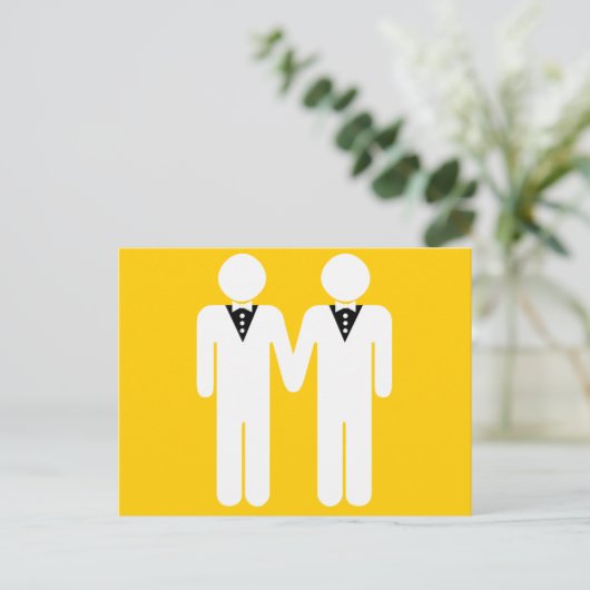 GAY WEDDING TOPPER BRIEFKAART (Staand voorkant)