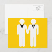 GAY WEDDING TOPPER BRIEFKAART (Voorkant / Achterkant)