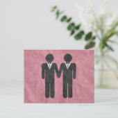 GAY WEDDING TOPPER MANNEN -.png Briefkaart (Staand voorkant)