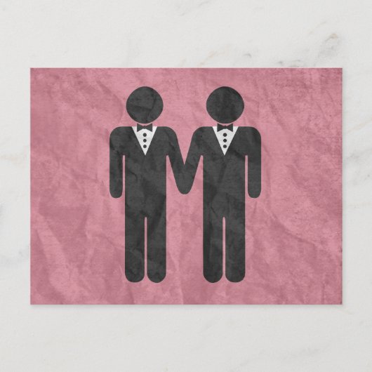 GAY WEDDING TOPPER MANNEN -.png Briefkaart (Voorkant)
