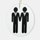 GAY WEDDING TOPPER MANNEN -.png Keramisch Ornament (Links)