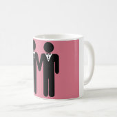 GAY WEDDING TOPPER MANNEN -.png Koffiemok (Voorkant rechts)