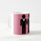 GAY WEDDING TOPPER MANNEN -.png Koffiemok (Voorkant links)