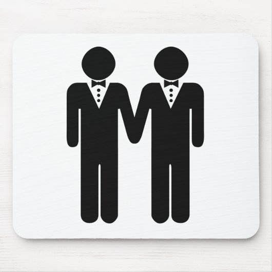GAY WEDDING TOPPER MANNEN -.png Muismat (Voorkant)