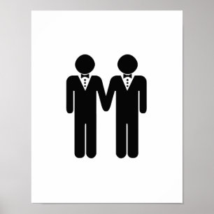 GAY WEDDING TOPPER MANNEN -.png Poster