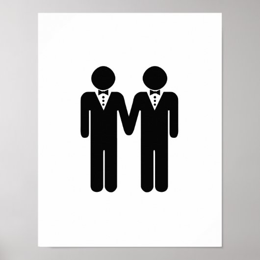 GAY WEDDING TOPPER MANNEN -.png Poster (Voorkant)