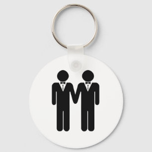 GAY WEDDING TOPPER MANNEN -.png Sleutelhanger