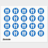 GAY WEDDING TOPPER RONDE STICKER (Vel)