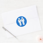 GAY WEDDING TOPPER RONDE STICKER (Envelop)