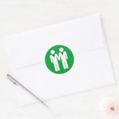 GAY WEDDING TOPPER RONDE STICKER (Envelop)