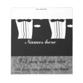 Gay Wedding Tuxedo Snoep Bar Wrapper Party Favor Notitieblok (Voorkant)