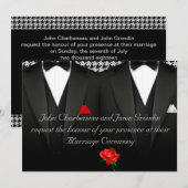 Gay Wedding Uitnodiging Elegant Tuxedos (Voorkant / Achterkant)